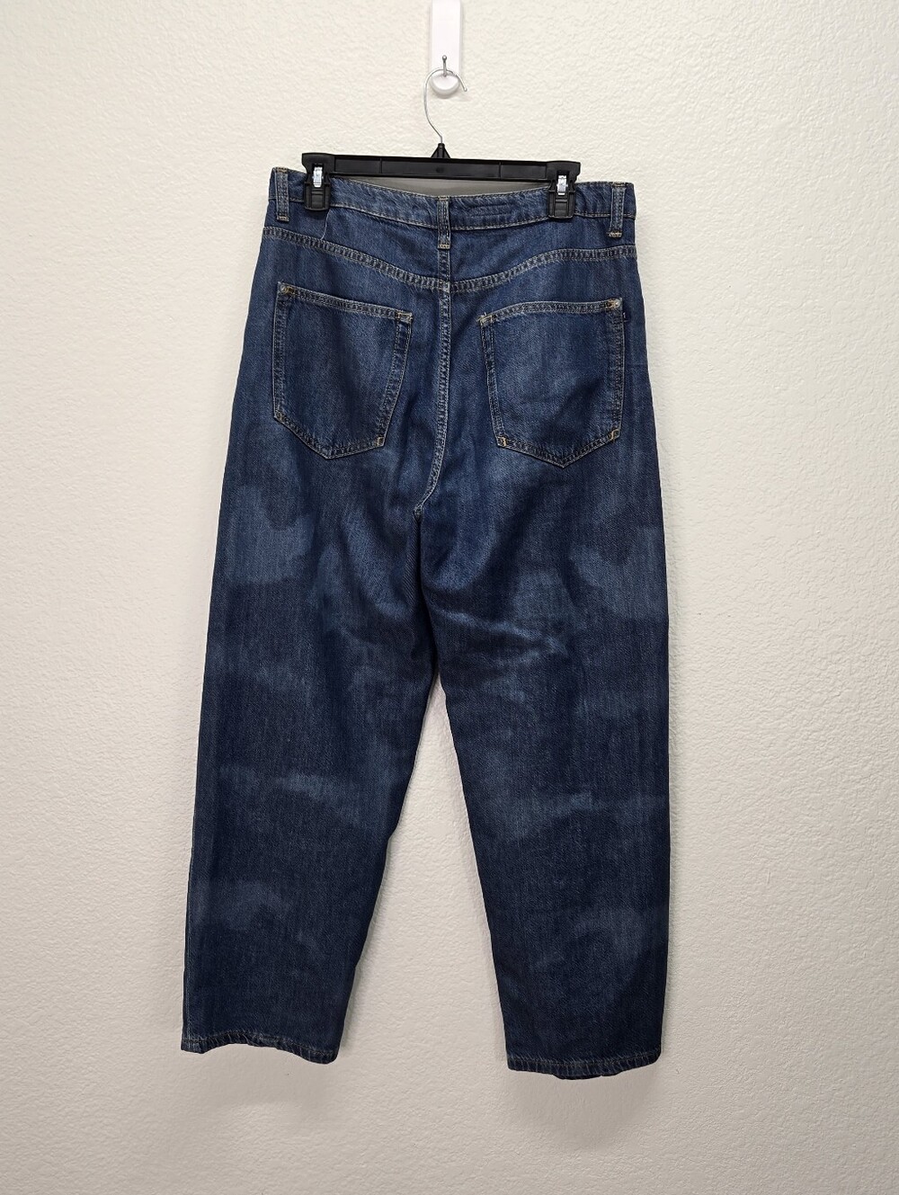 Anthropologie Pilcro The Breaker Barrel Leg Jeans Baggy Pleated Tapered Camo 30 - Picture 3 of 17